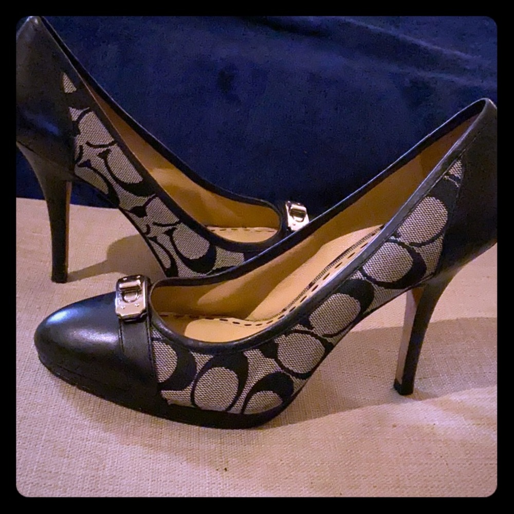 Monogrammed Coach pumps